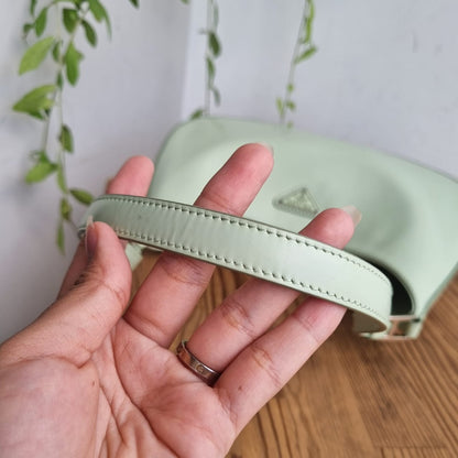 Prada Cleo Spazzolato Aqua Green 2021 Size 25x6x16