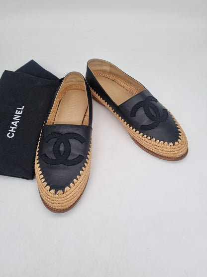 Chanel CC Espadrilles Black Size 39/25cm