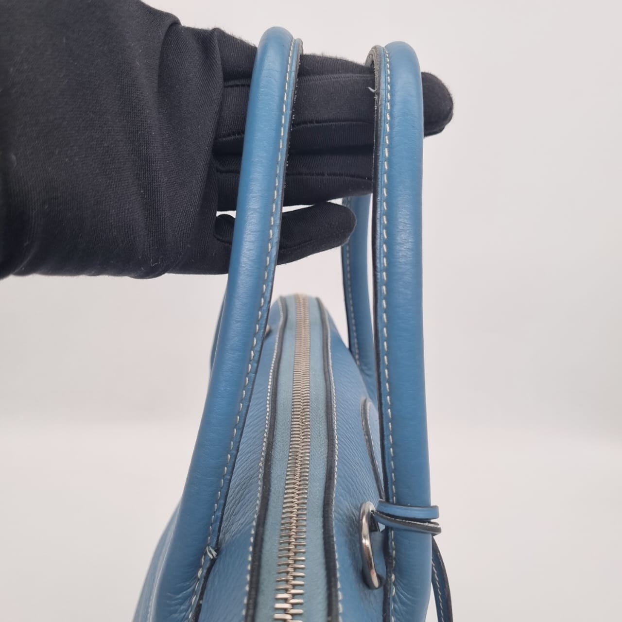 Hermes Bolide 36 Blue Jean #J 2006 Size 36x15x27