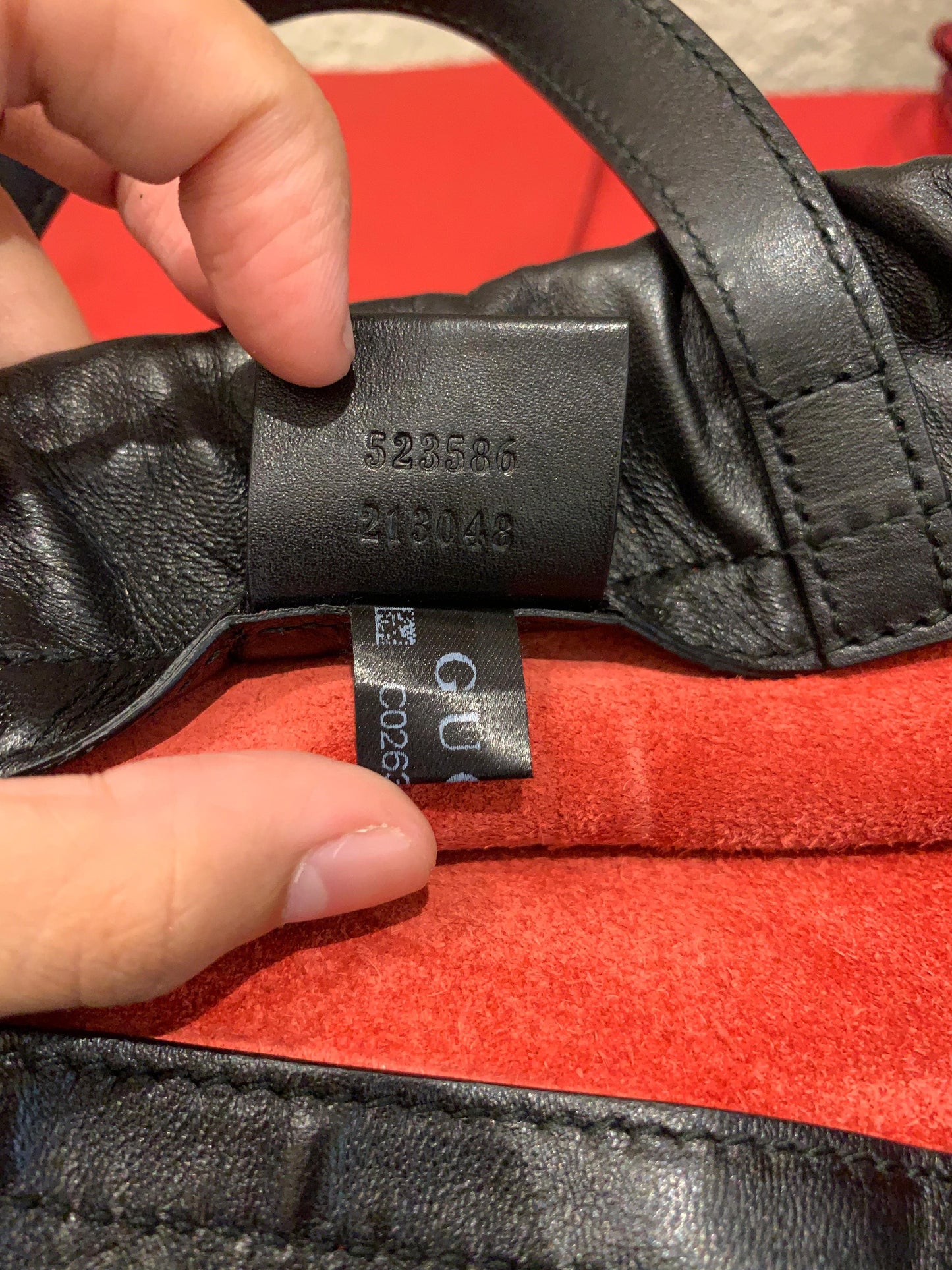 Gucci Backpack Leather Red Multicolor Size 30x35