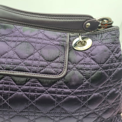 Dior Cannage Quilted Charming Lock Flap Shoulder Purple 2010 Size 45x14x25