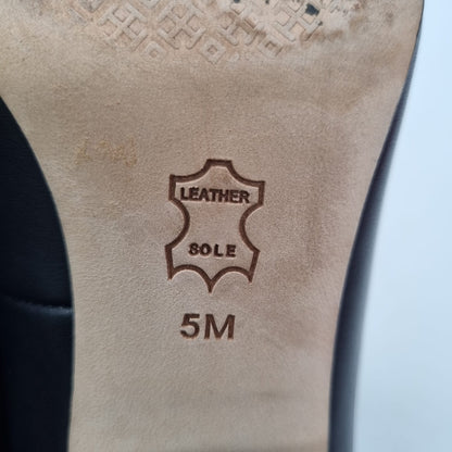 Tory Burch Kira 65mm Leather Pump Black Size 5/22,5