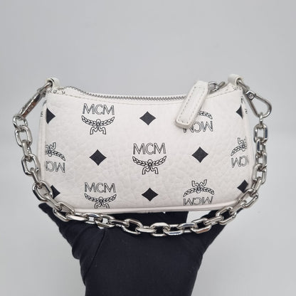 MCM Small Crossbody Pouch Trio Visetos Multi Size 21x5x15