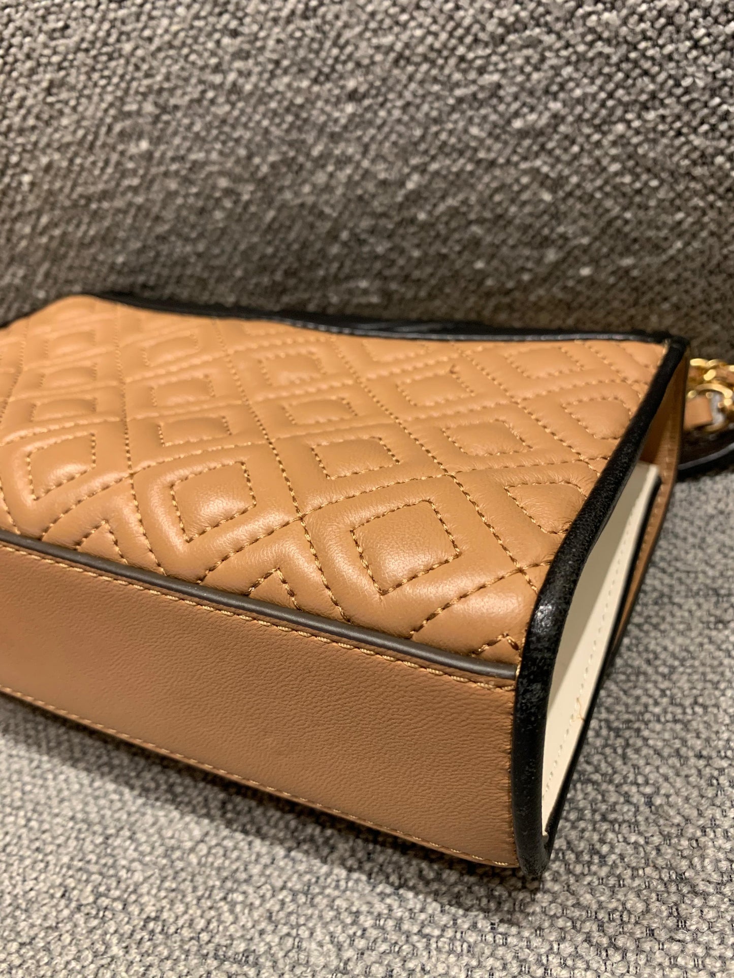 Tory Burch Fleming Convertible Black Brown Size 21x6x14