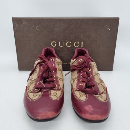 Gucci Sneakers GG Burgundy Size 35/24