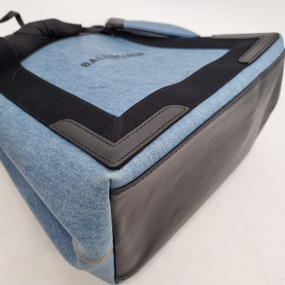 Balenciaga Cabas Navy Canvas Black #W 2019 Size 30x18x24