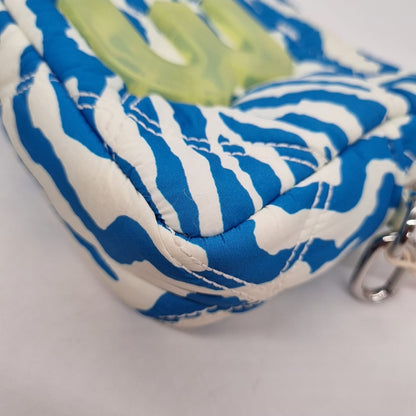 Bimba Y Lola Small Tiger Printed Crossbody Bag Blue Size 18x5x12