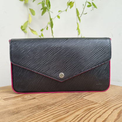 Louis Vuitton Felice Epi Leather Black 2018 Size 21x3x13