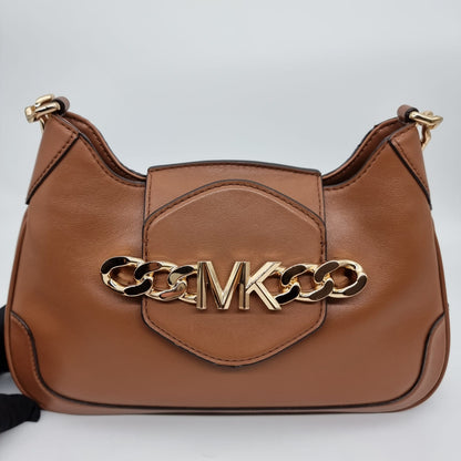Michael Kors Hally Shoulder Bag Tan Size 29x6x20