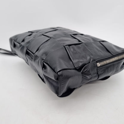 Bottega Veneta Intrecciato Travel Organizer Clutch Black Size 27x18