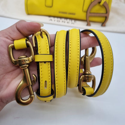 Aigner Etienne Crossbody Bag Yellow Size 24x12x17