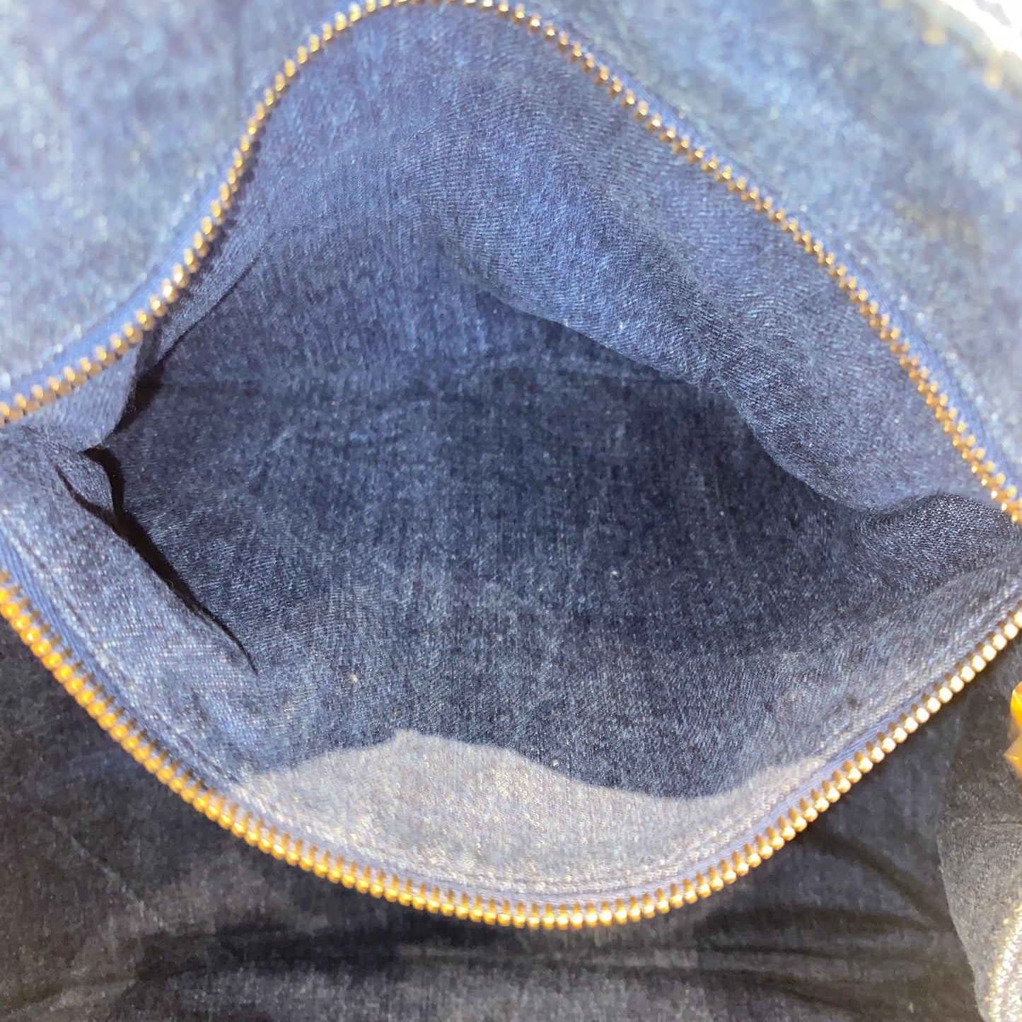 Prada Canapa Shopping Tote Blue Denim 2014 Size 40x25x25