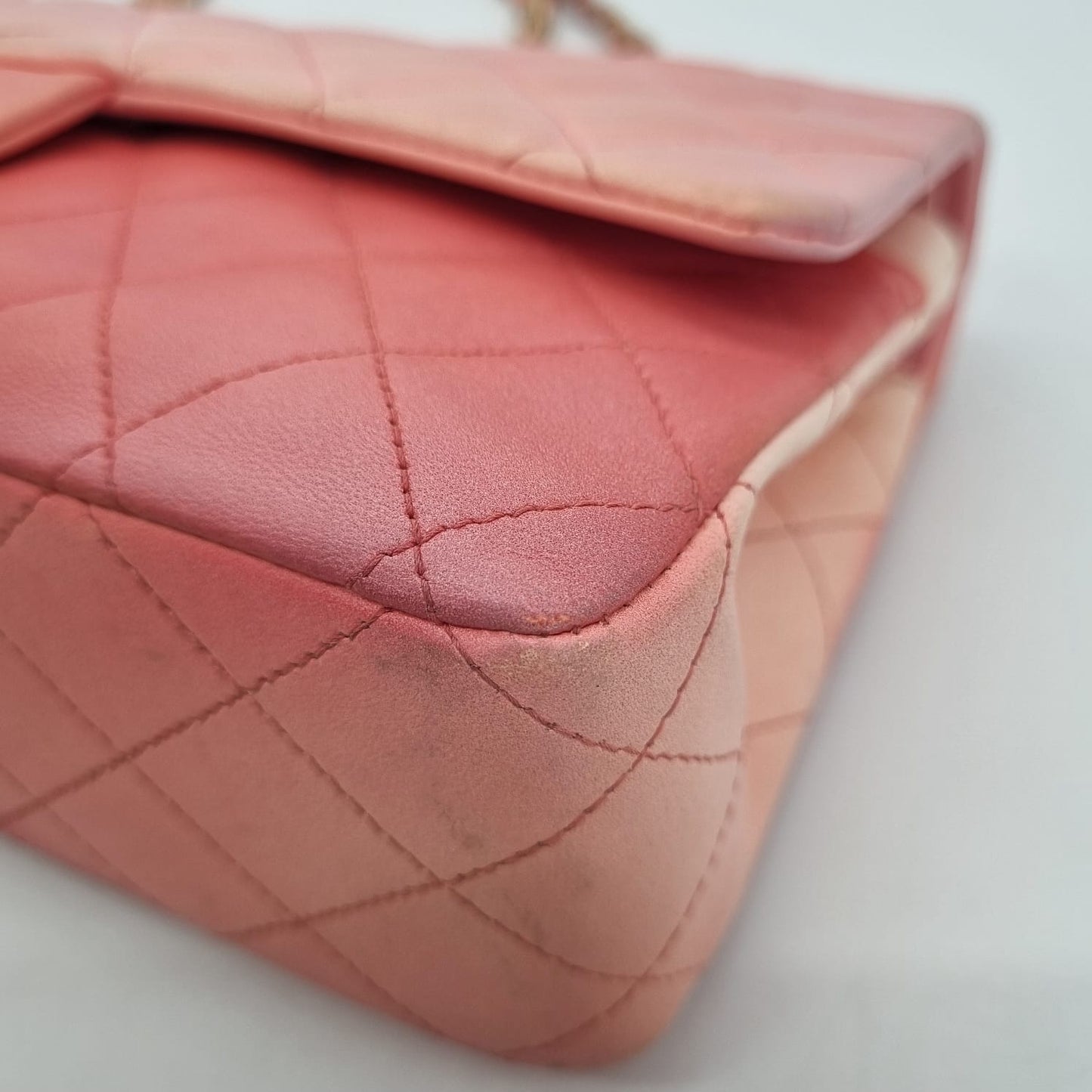 Chanel Classic Medium Pink Ombre GHW #13 Size 25x7x16