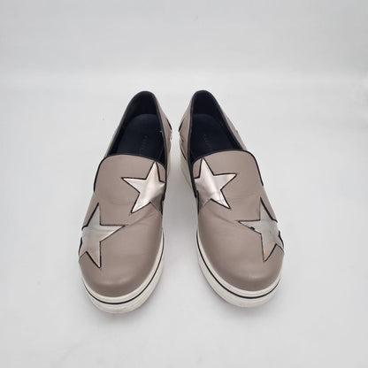 Stella McCartney Faux Leather Binx Star Platfrom Slip Size 39/25