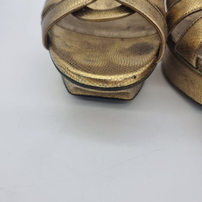 Yves Saint Laurent Tribute Gold Metalic Size 38/25