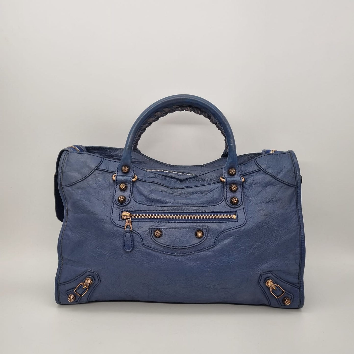 Balenciaga Classic Reguler City Blue GHW #K 2012 Size 38x10x27