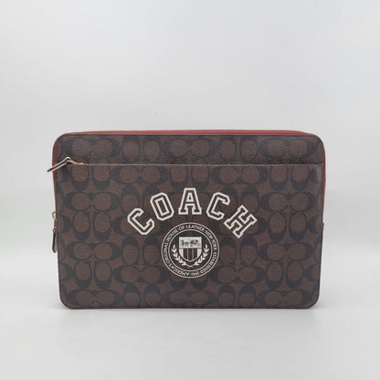 Coach Signature Canvas Varsity Laptop Sleeve Size 33x24