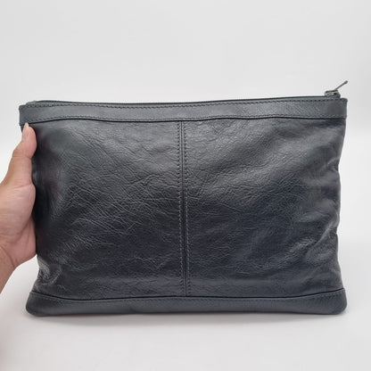 Balenciaga Clip Clutch Black #U 2007 Size 22x23