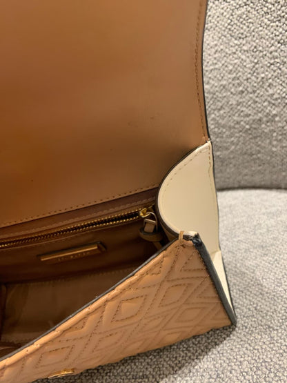 Tory Burch Fleming Convertible Black Brown Size 21x6x14