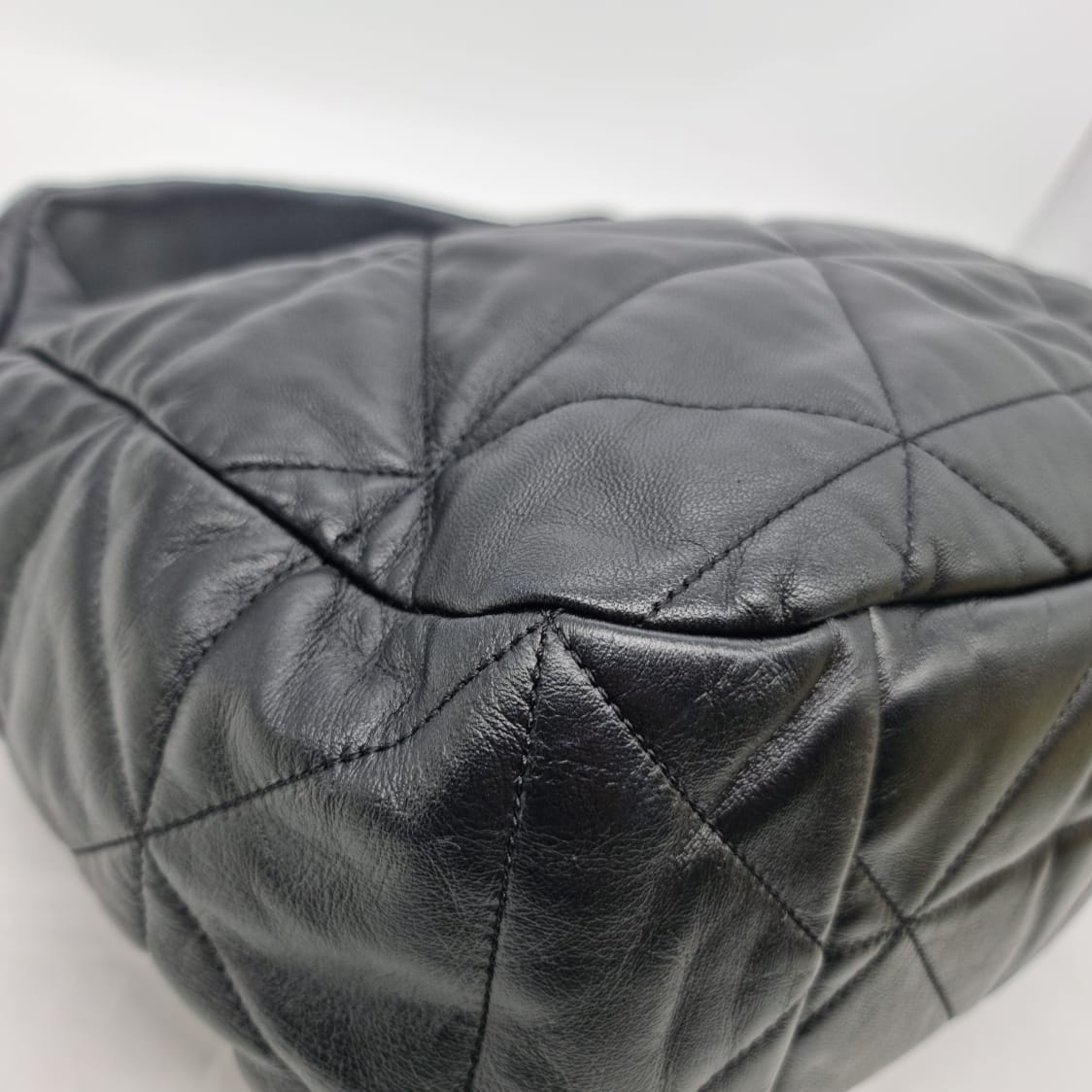 Prada Hobo Bag Leather Black GHW Size 40x13x30