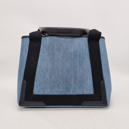 Balenciaga Cabas Navy Canvas Black #W 2019 Size 30x18x24