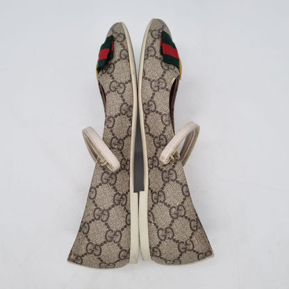 Gucci Kids Girls GG Canvas Ballerina Size 35/23,5