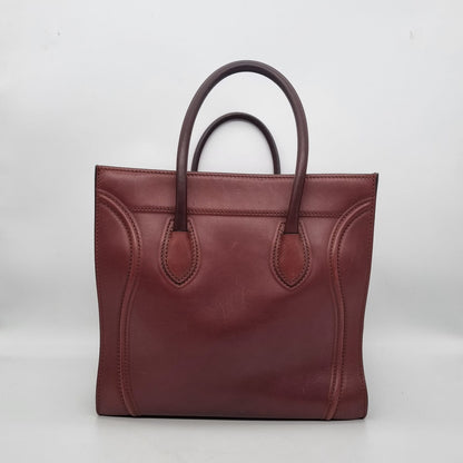 Celine Phantom Small Tote Burgundy Size 30x24x30