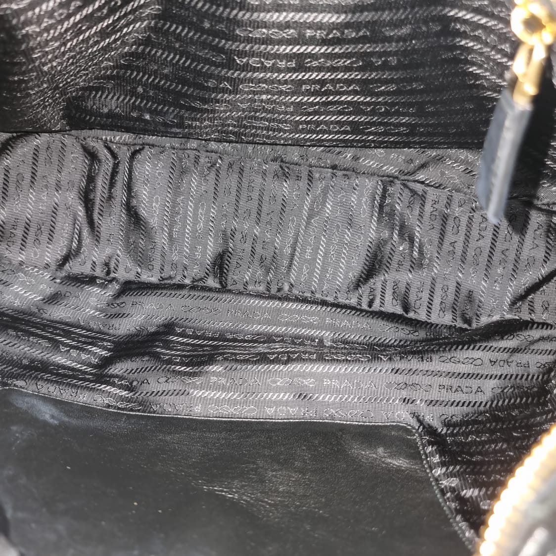 Prada Hobo Bag Leather Black GHW Size 40x13x30
