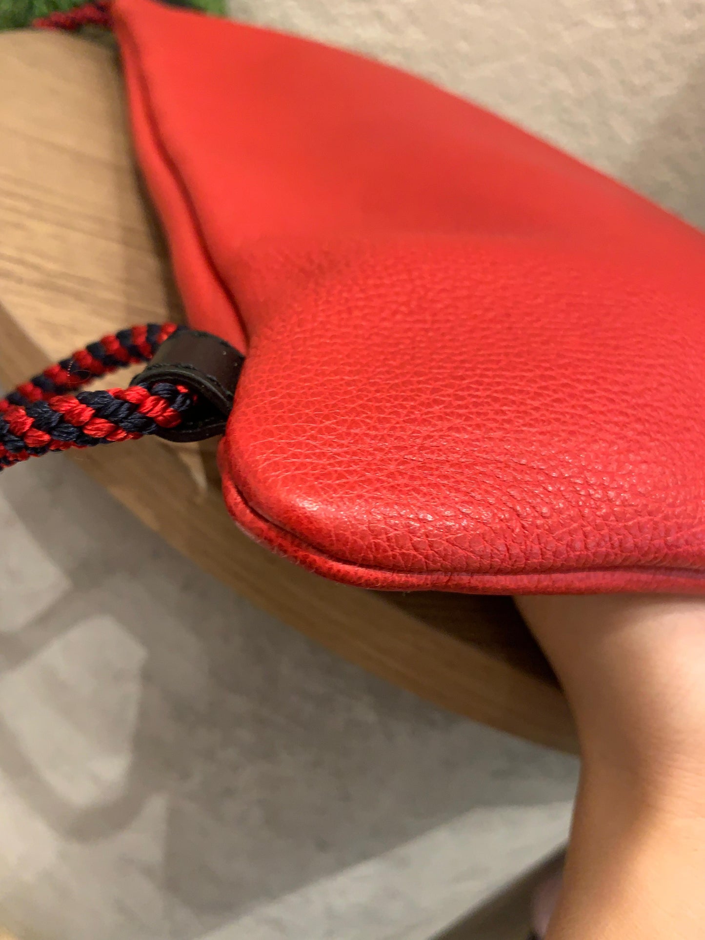 Gucci Backpack Leather Red Multicolor Size 30x35