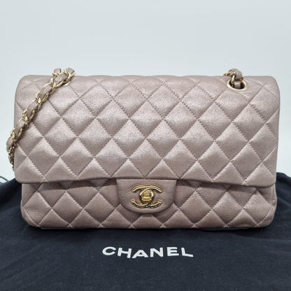 Chanel Classic Medium Rose GHW #19 Size 25x6x16