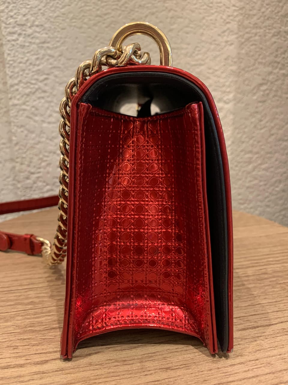 Dior Diorama Medium Metallic Red 2018 Size 25x10x16