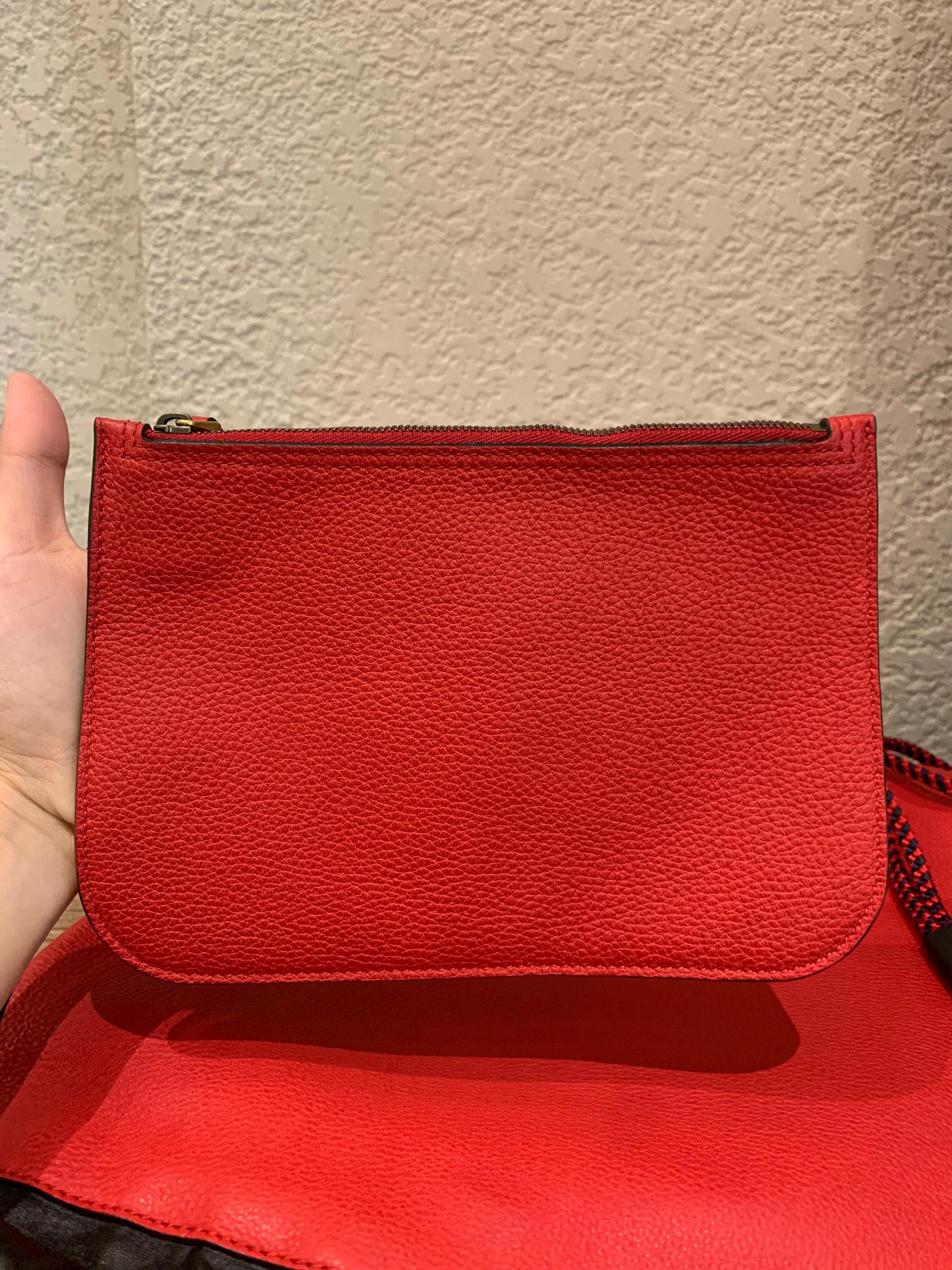 Gucci Backpack Leather Red Multicolor Size 30x35