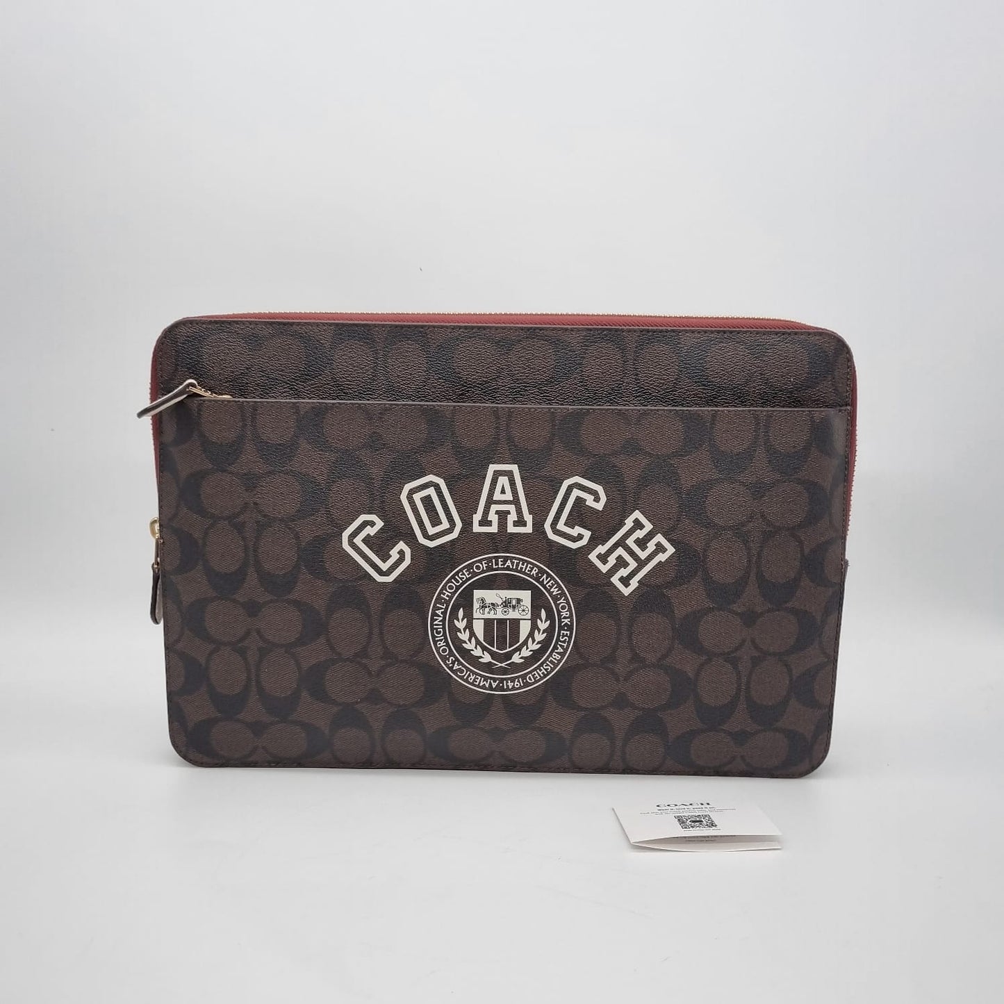 Coach Signature Canvas Varsity Laptop Sleeve Size 33x24