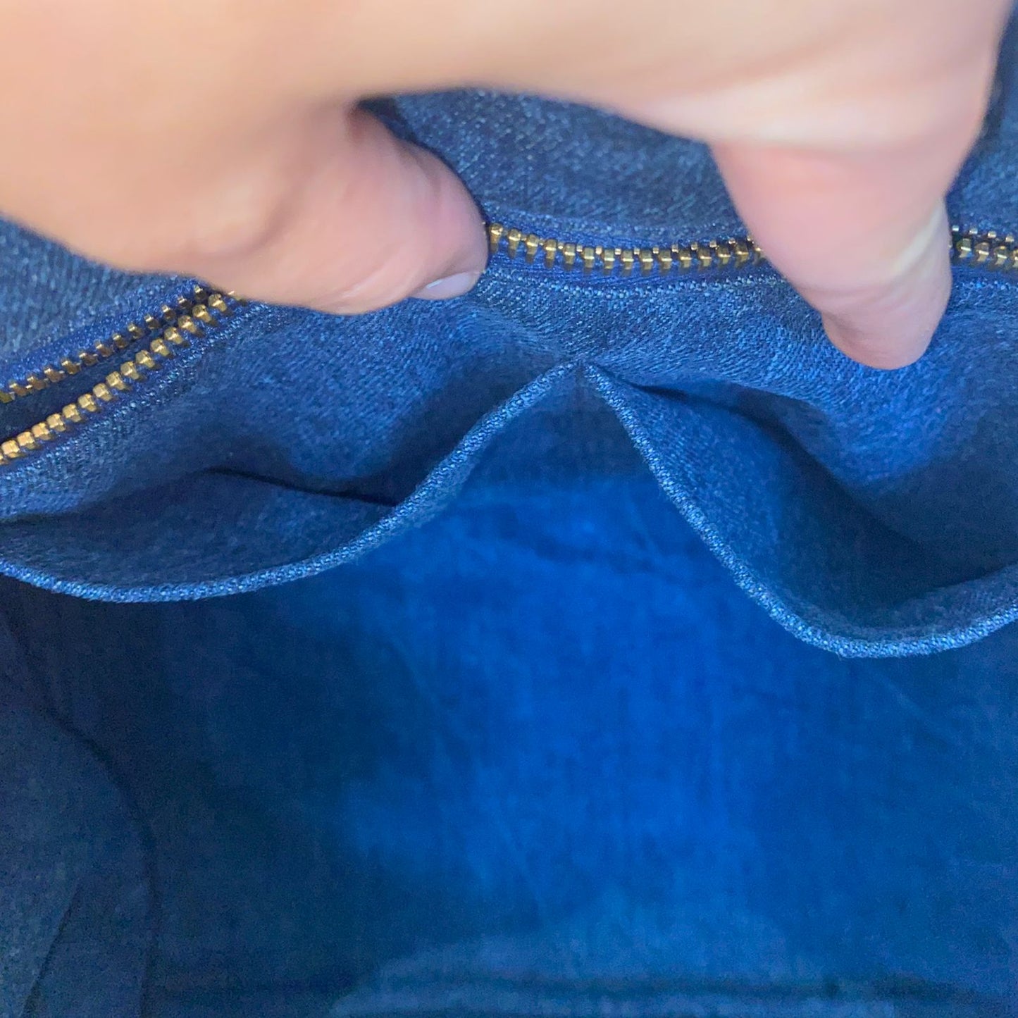 Prada Canapa Shopping Tote Blue Denim 2014 Size 40x25x25