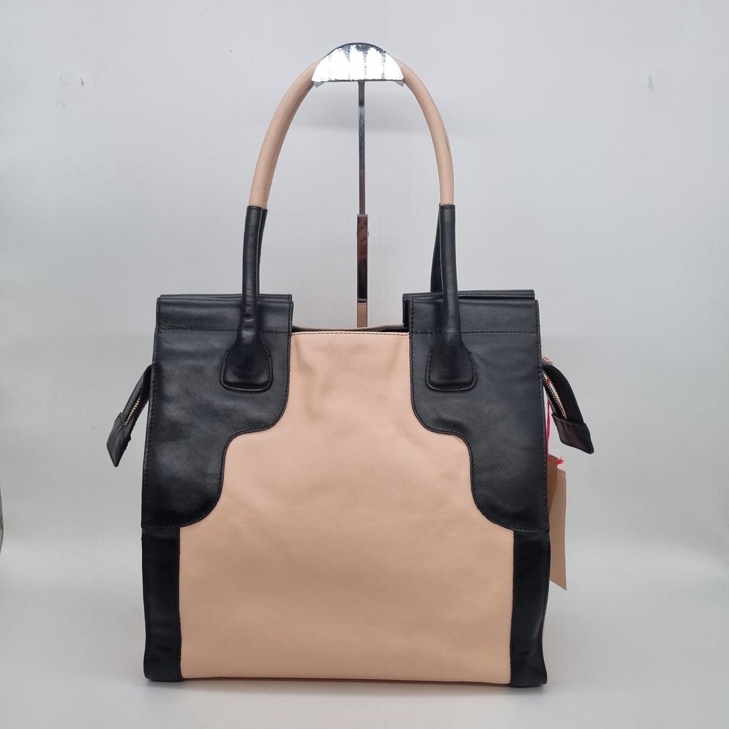 See By Chloe Tote Bag Beige Black Size 33x34x32