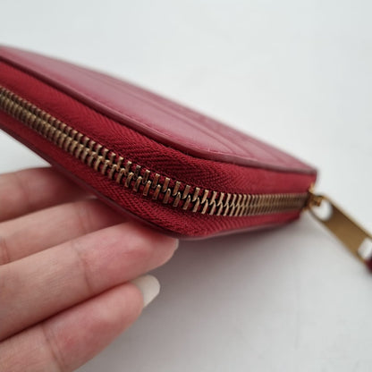 Dior Stripe Medium Zipper Wallet Red 2020 Size 11x9