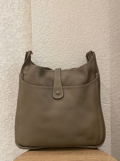 Hermes Evelyne TGM Clemence Etoupe PHW #N Size 40x10x38