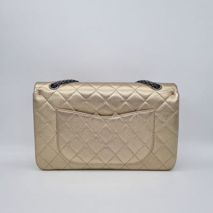 Chanel Reissue Gold Metallic SHW #19 Size 31x10x19