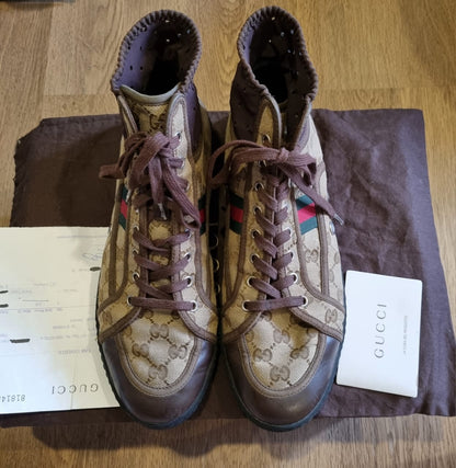 Gucci GG Supreme Boots Brown Size 9/28