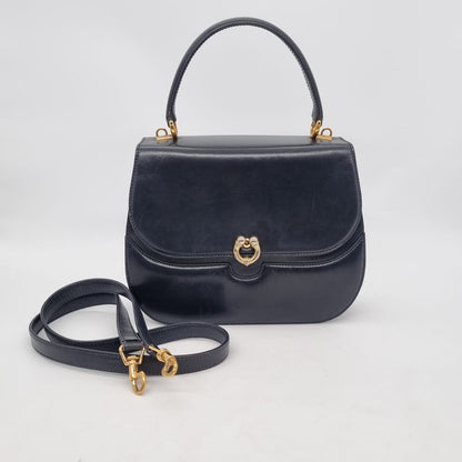 Gucci Vintage Shoulder Bag Black Size 21x28x18