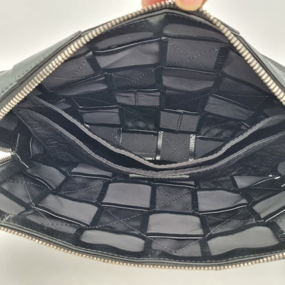 Bottega Veneta Intrecciato Travel Organizer Clutch Black Size 27x18