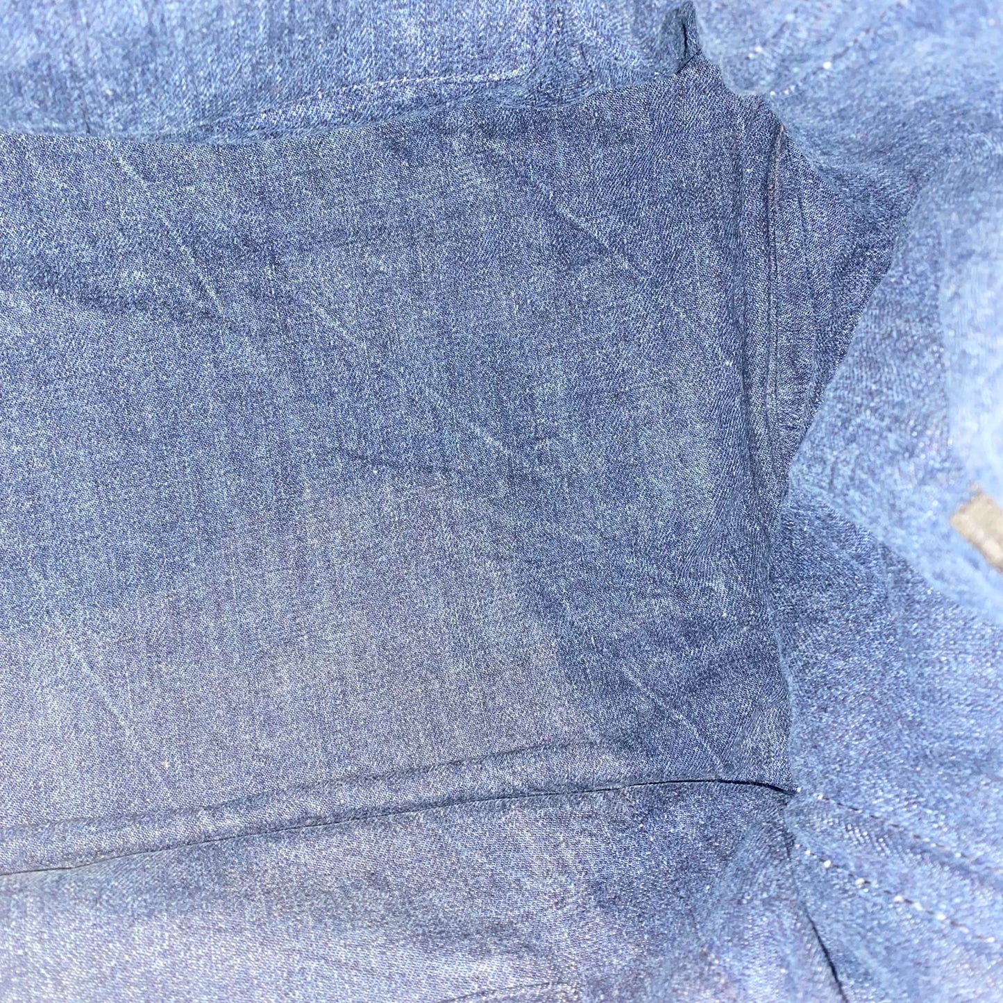 Prada Canapa Shopping Tote Blue Denim 2014 Size 40x25x25