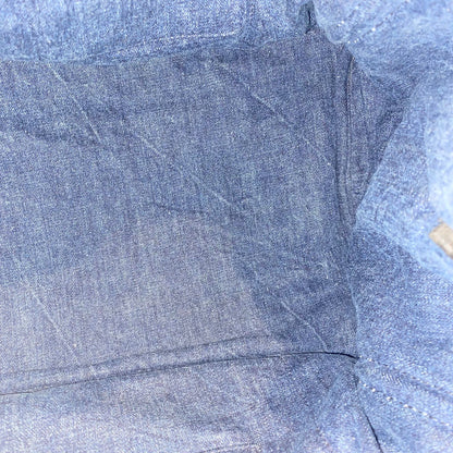 Prada Canapa Shopping Tote Blue Denim 2014 Size 40x25x25