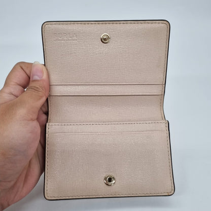 Furla Babylon Card Case Beige Size 11x8