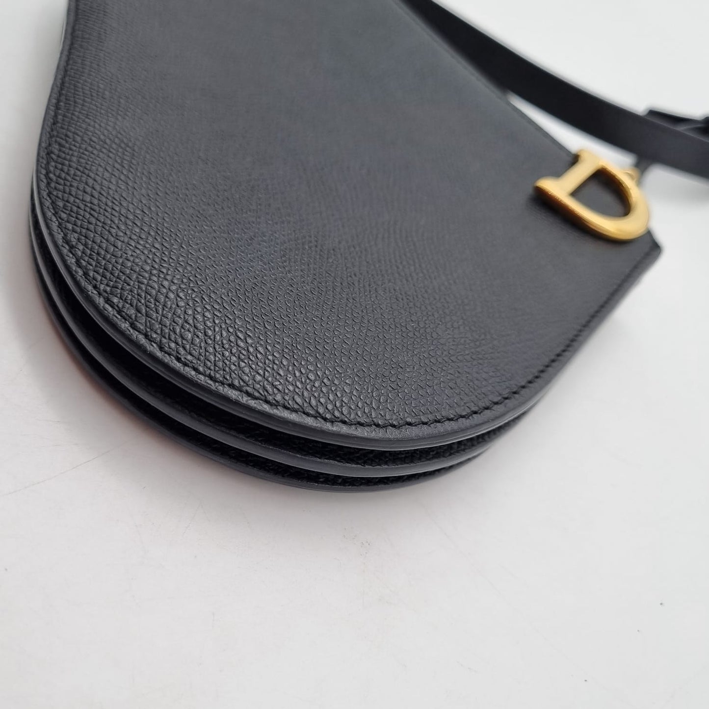 Dior Saddle Rodeo Pouch Black Goatskin 2019 Size 20x16