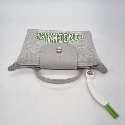 Longchamp Le Pliage XS Jersey University Collection Light Grey Size 16x6x10