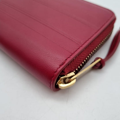 Dior Stripe Medium Zipper Wallet Red 2020 Size 11x9