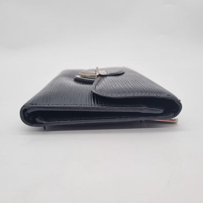 Louis Vuitton Eugine Wallet Epi Black 2008 Size 19x11