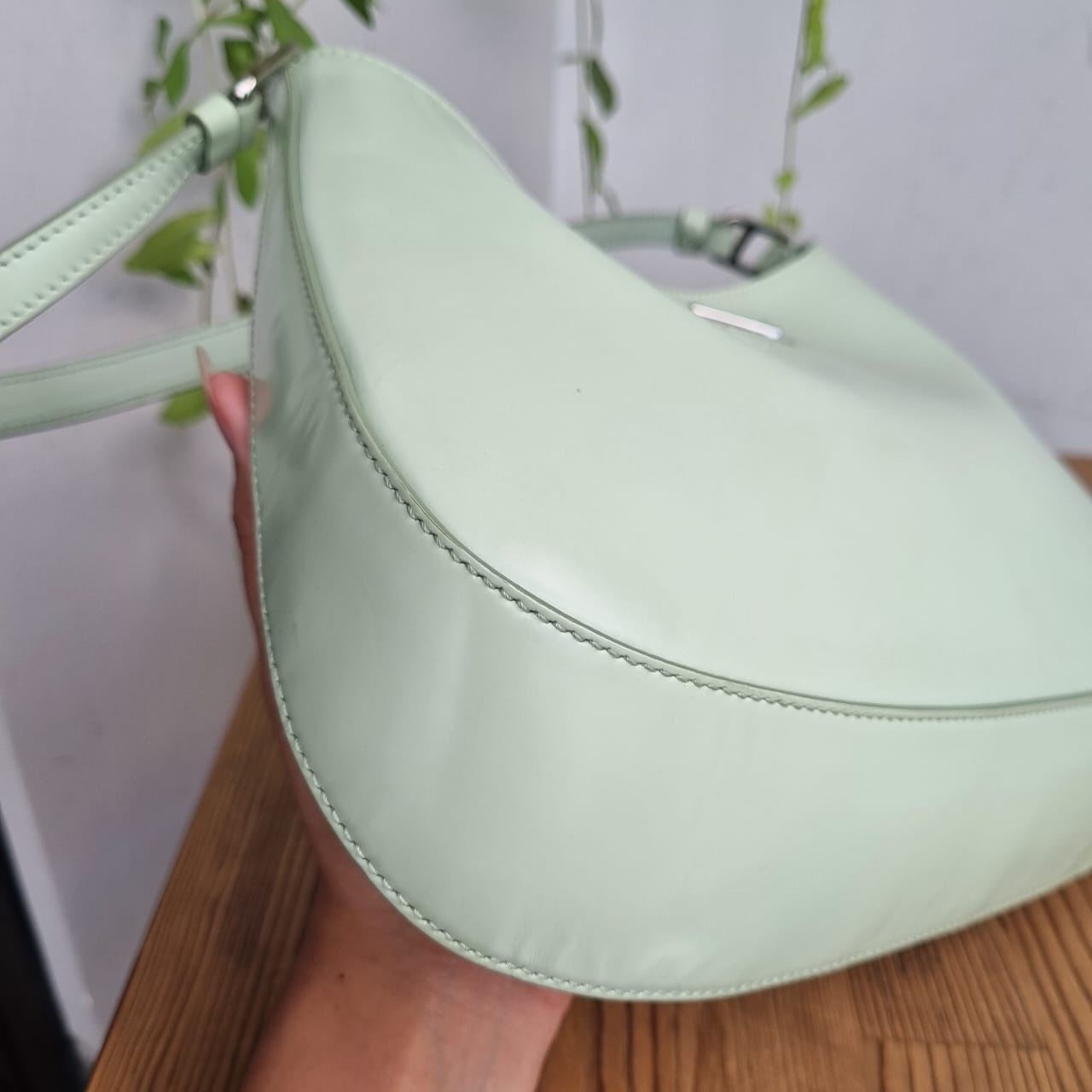 Prada Cleo Spazzolato Aqua Green 2021 Size 25x6x16