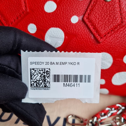 Louis Vuitton x Yayoi Kusama Speedy 20 Red CHIP 2023 Size 20x11x16